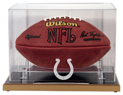 Indianapolis Colts - Oak Base NFL Football Display Case