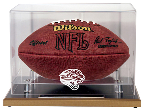 Jacksonville Jaguars - Oak Base NFL Football Display Case