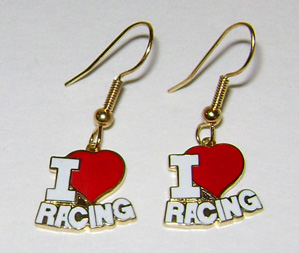 I Love Racing - Wire Earrings
