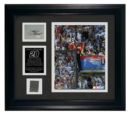 Tony Stewart '07 Chicagoland / Framed Autograph Tire