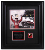 Dale Earnhardt Jr 06 Richmond Win Framed Photo w/Sheet Metal - Autographed
