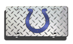 Indianapolis Colts - Diamond Plate NFL Laser Tag License Plate