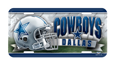 Dallas Cowboys 3-D Metal License Plate