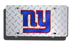New York Giants - Diamond Plate Laser Tag / Mirror License Plate