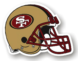 San Francisco 12" NFL Helmet Vinyl Magnet