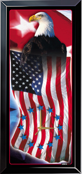 Patriotic Flag Eagle - Jebco Clock