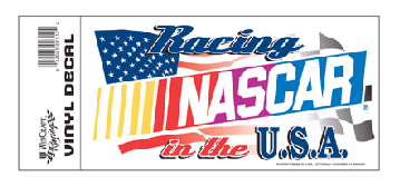 NASCAR / Racing in the U.S.A. - Vinyl Decal