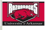 University of Arkansas - Arkansas Razorbacks NCAA Car Flag