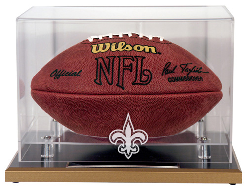 New Orleans Saints - Oak Base NFL Football Display Case