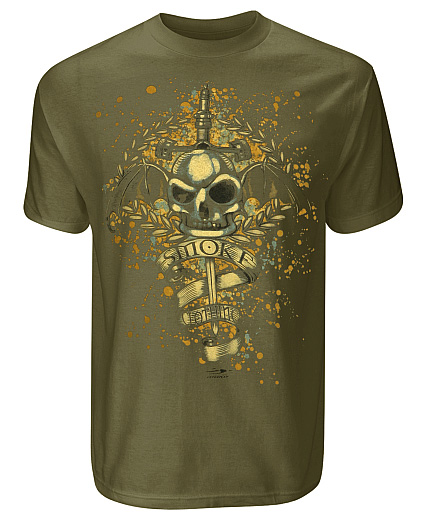 Tony Stewart - Smoke Screen Olive T Shirt