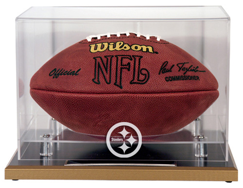 Pittsburgh Steelers - Oak Base NFL Football Display Case