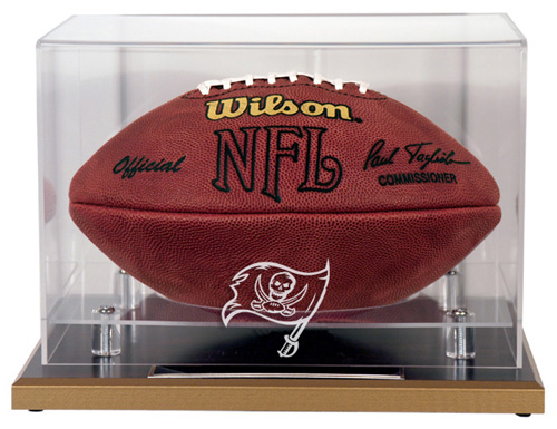 Tampa Bay Buccaneers - Oak Base NFL Football Display Case