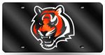 Cincinnati Bengals - Black NFL Laser Tag License Plate