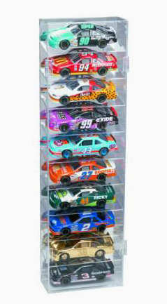 10 Car 1/24 Tilt Shelf Diecast Display Case