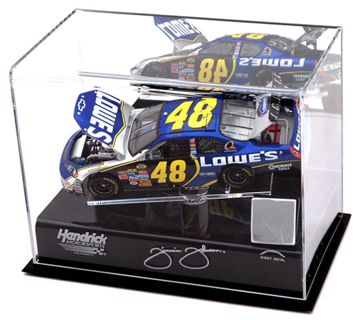 Jimmie Johnson - Diecast Display Case w/ Race Used Sheet Metal
