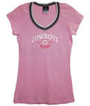 Dallas Cowboys - NFL Ladies Pink Scoop Neck Tee