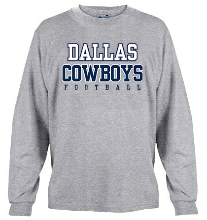 Dallas Cowboys - NFL Grey Long Sleeve Practice Tee