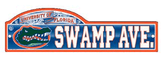 Florida Gators / Swamp Ave - Street Sign