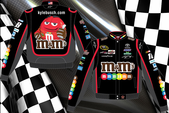 #18 Kyle Busch '12 M&M's - Black NASCAR Uniform Jacket