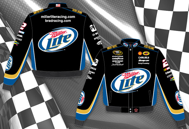 #2 Brad Keselowski '11 Miller Lite - Black NASCAR Uniform Jacket