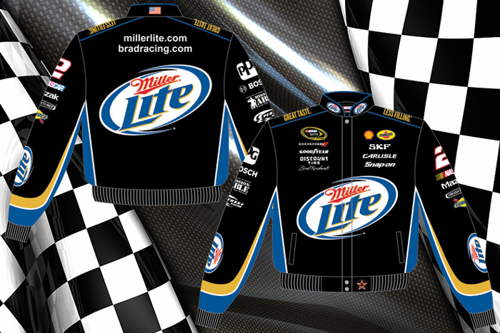 #2 Brad Keselowski '12 Miller Lite - Black NASCAR Uniform Jacket