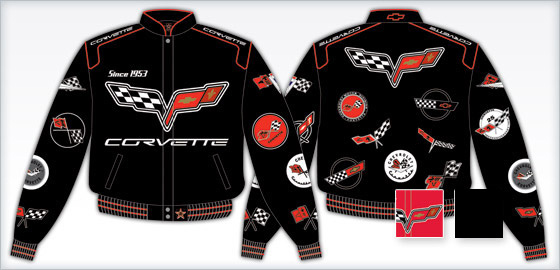 Corvette - Black Adult Twill Jacket