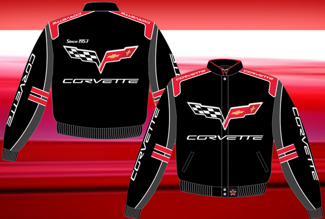 Corvette Racing - Black Adult Twill Jacket