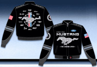Ford Mustang / Collage - Black Adult Twill Jacket