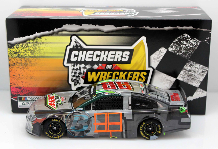 2014 Dale Earnhardt Jr #88 Diet Mtn Dew - Bristol Raced "Checkers or Wreckers" 1/24 Diecast