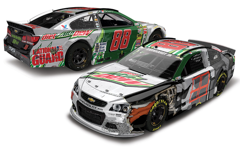 2021 Dale Earnhardt Jr #88 Diet Mtn Dew - Bristol 2014 / Raced 1/24 Diecast