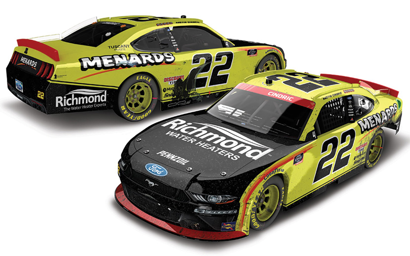 2020 Austin Cindric #22 Menards - Phoenix Win / Raced 1/24 Diecast