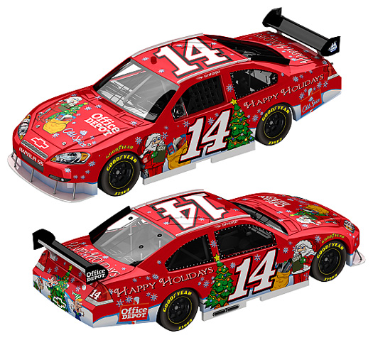 2009 Tony Stewart #14 Office Depot / Old Spice - Sam Bass Holiday 1/64 Diecast