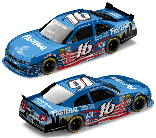 2011 Trevor Bayne #16 Fastenal - Honoring Our Heroes 1/24 Diecast