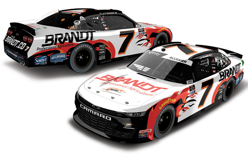 2020 Justin Allgaier #7 Brandt D.M.P - Darlington Throwback 1/64 Diecast