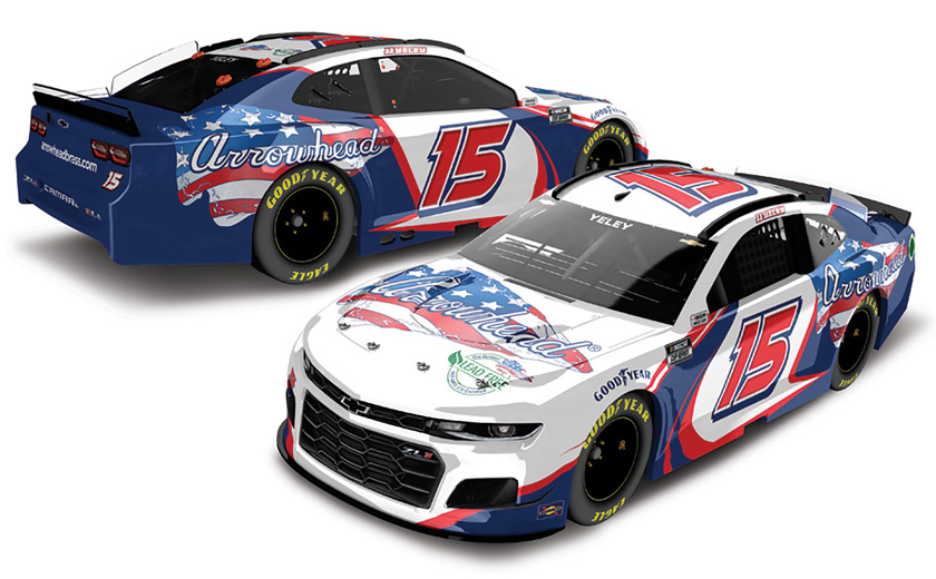 2021 J.J. Yeley #15 Arrowhead 1/64 Diecast