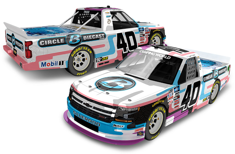 2021 Ryan Truex #40 Circle B / Bristol Dirt Truck 1/24 Diecast