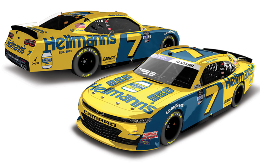 2022 Justin Allgaier #7 Hellmann's - Darlington Throwback 1/24 Diecast