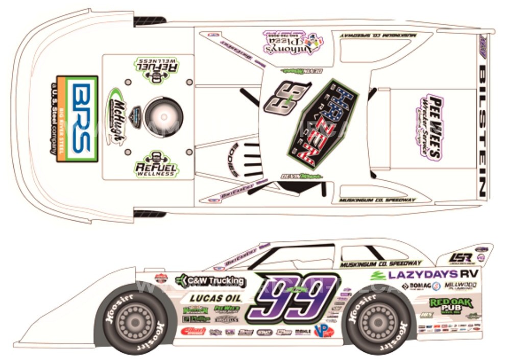 2025 Devin Moran #99 World 100 - Dirt Late Model 1/64 Diecast