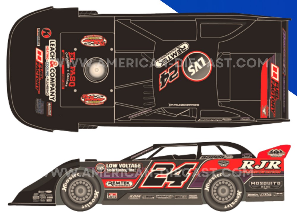 2025 Ryan Unzicker #24 Dirt Late Model 1/64 Diecast