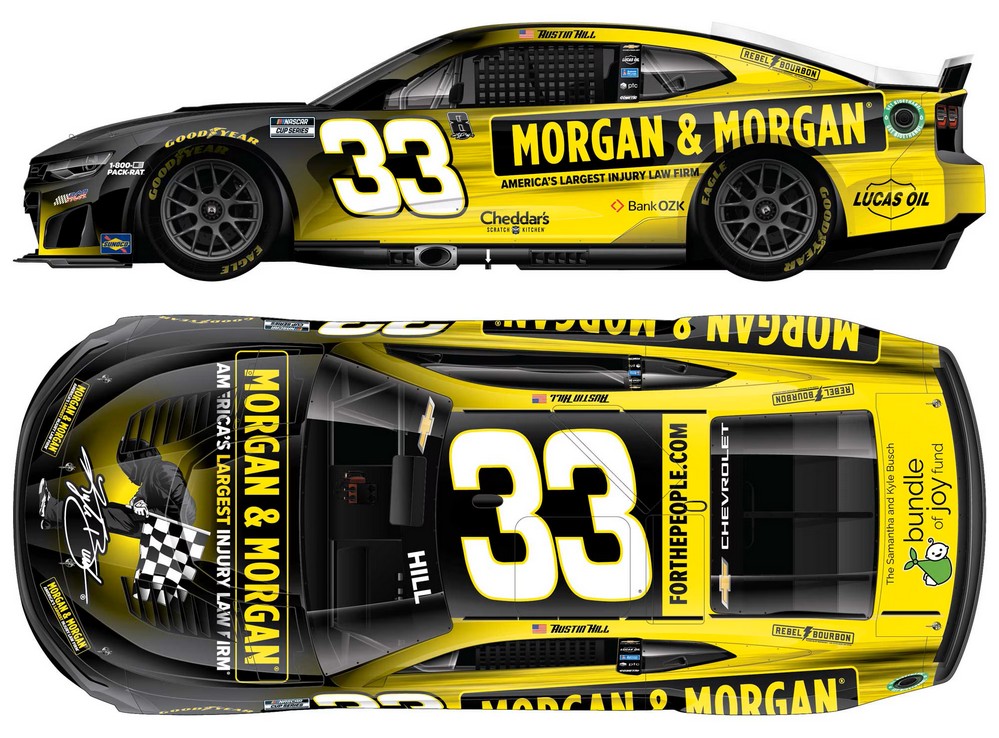 2026 Austin Hill #33 Morgan & Morgan Tribute to Kyle Busch 1/24 Diecast