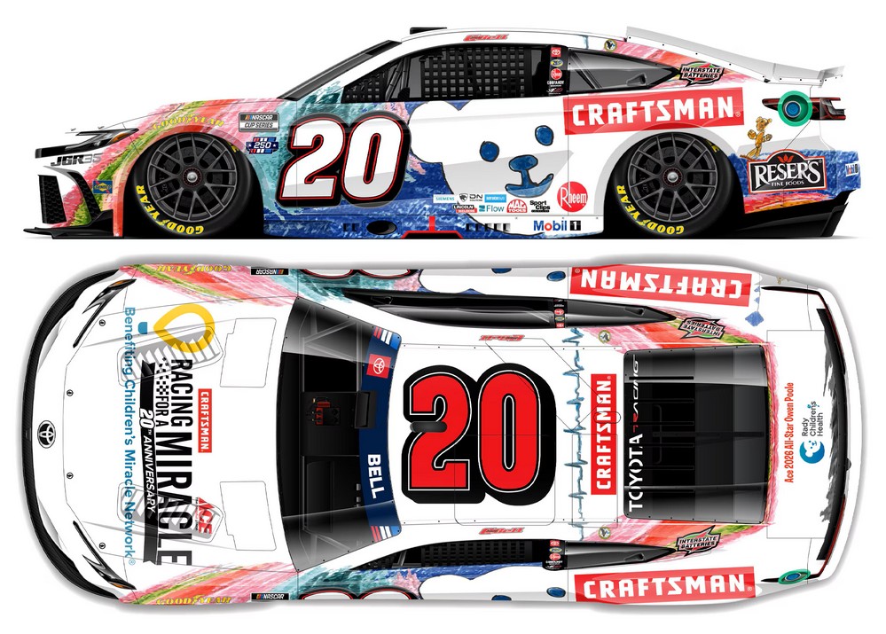 2026 Christopher Bell #20 Craftsman / Racing for a Miracle 1/24 Diecast
