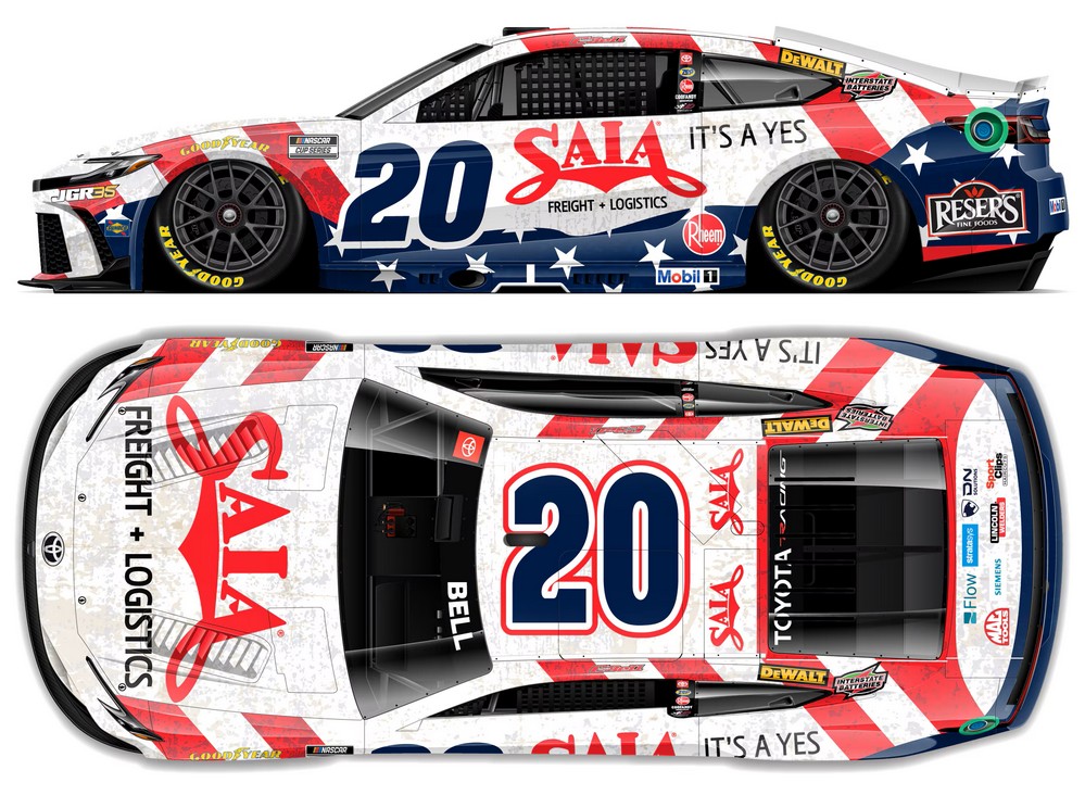 2026 Christopher Bell #20 Saia LTL Patriotic 1/64 Diecast