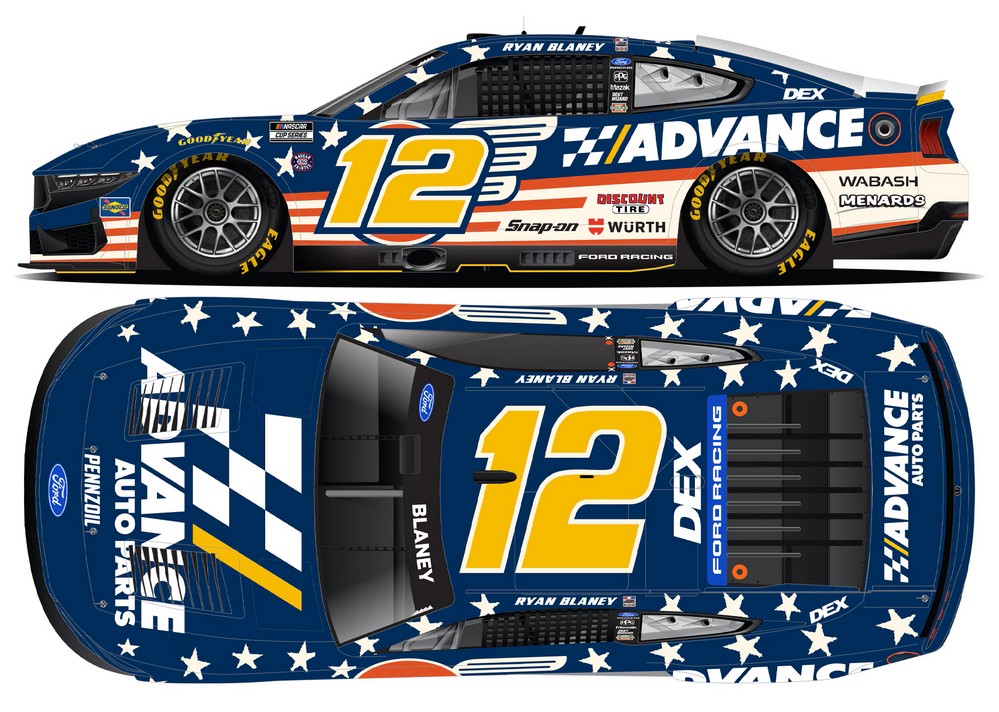 2026 Ryan Blaney #12 Advance Auto Parts Patriotic 1/64 Diecast