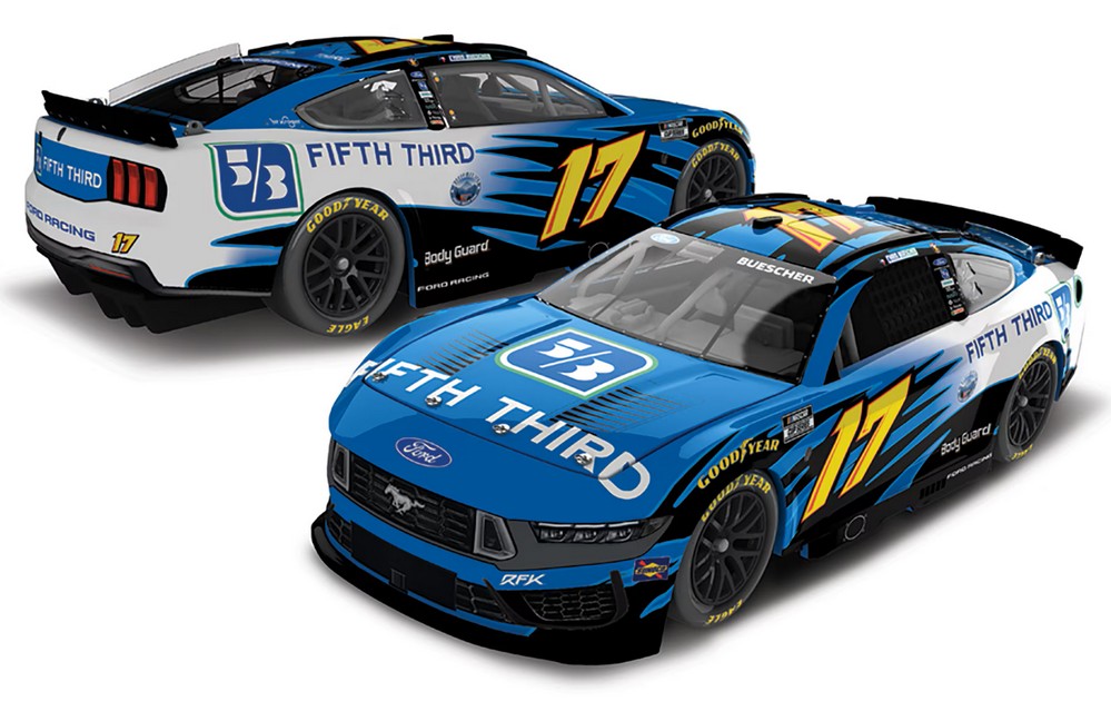 2026 Chris Buescher #17 Fifth Third Bank - Darlington Throwback 1/64 Diecast