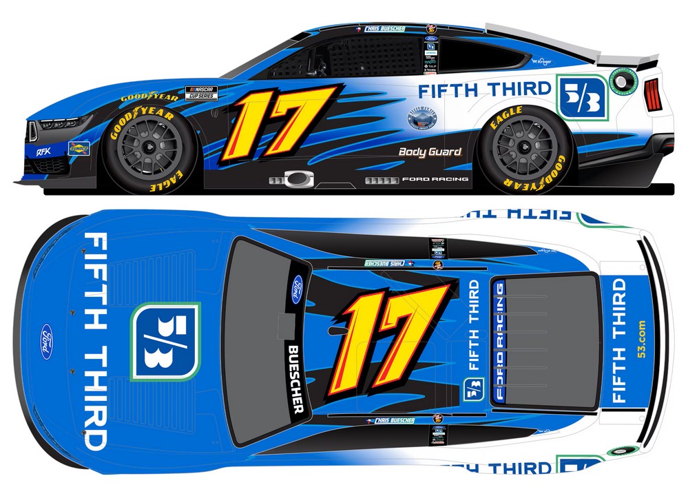 2026 Chris Buescher #17 Fifth Third Bank / Darlington Throwback 1/24 Diecast