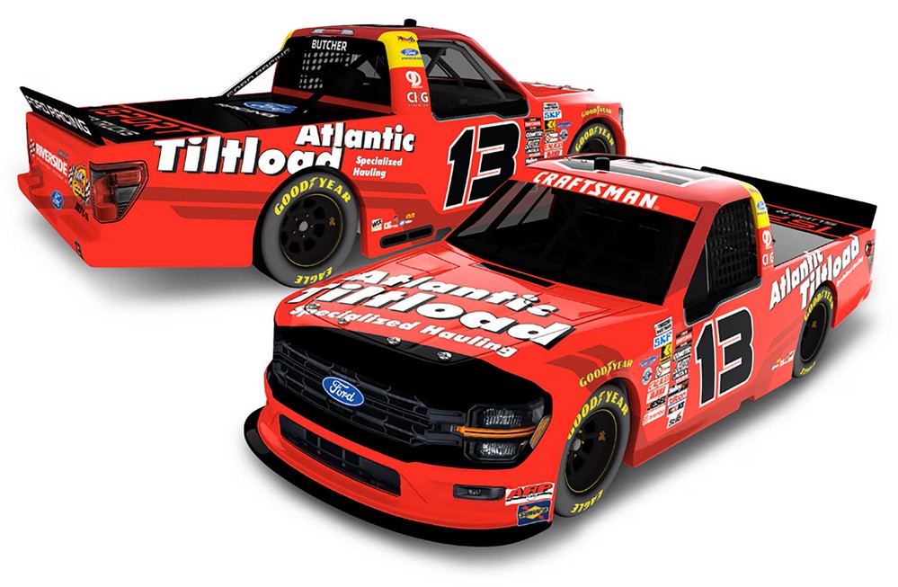 2026 Cole Butcher #13 Atlantic Tiltload NASCAR Truck 1/24 Diecast