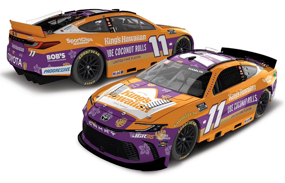 2026 Denny Hamlin #11 King's Hawaiian Ube Coconut Rolls 1/24 Diecast