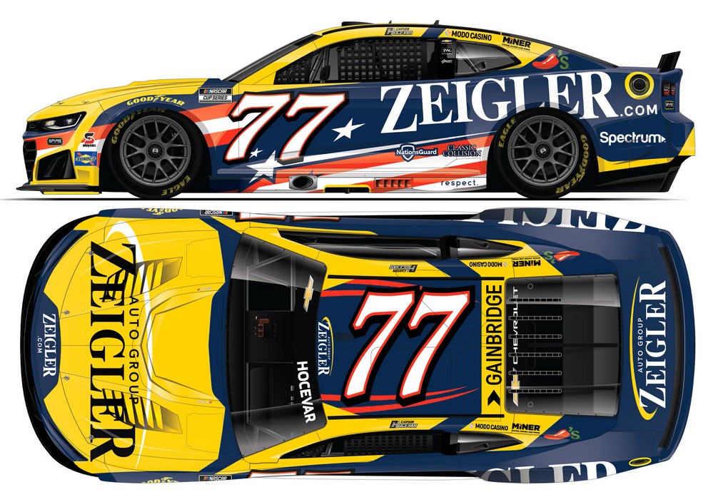 2026 Carson Hocevar #77 Zeigler Patriotic 1/64 Diecast
