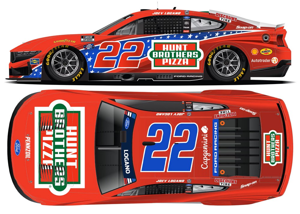 2026 Joey Logano #22 Hunt Brothers Pizza Red Patriotic 1/64 Diecast