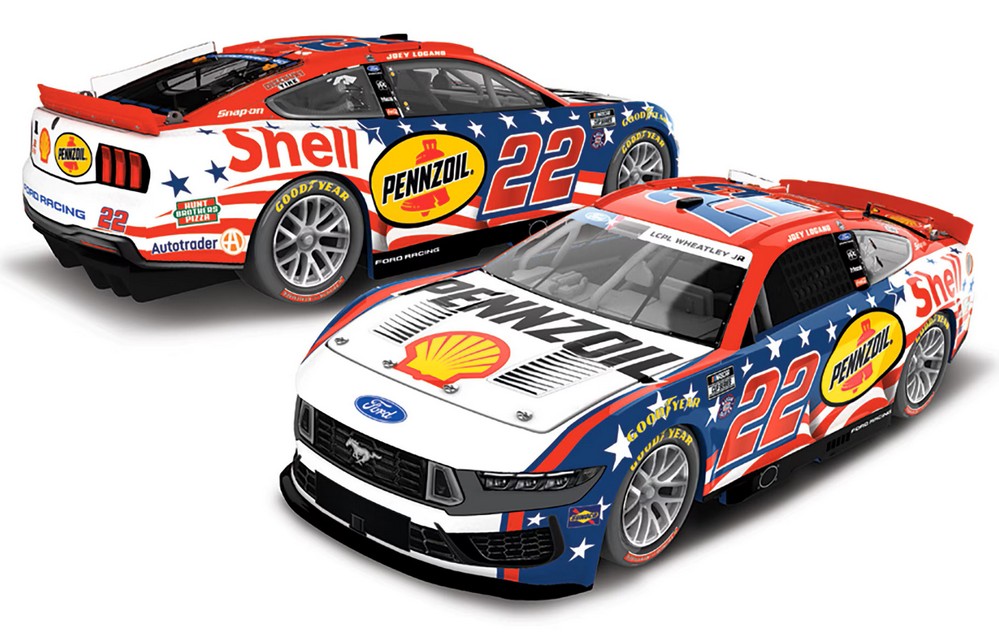 2026 Joey Logano #22 Shell-Pennzoil Stars and Stripes 1/24 Diecast
